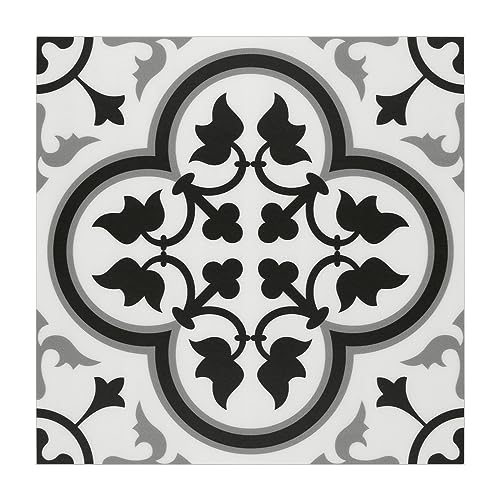 Encaustic Tile Pattern Vinyl Flooring