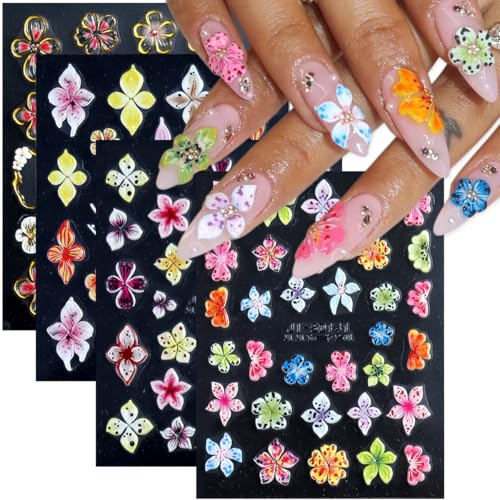 Exotic Flower Nail Stickers