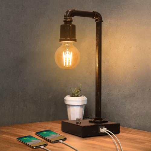 Exposed Piping Desk Lamp
