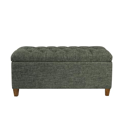 Fabric Upholstered Storage Ottoman
