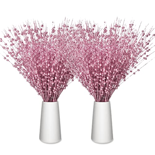 Faux Pink Floral Ornaments