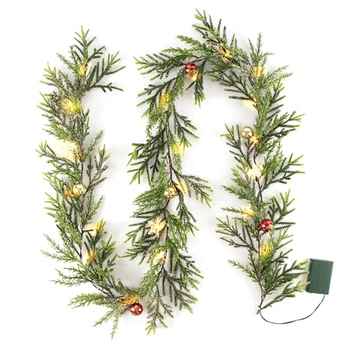 Festive Garland with Lights