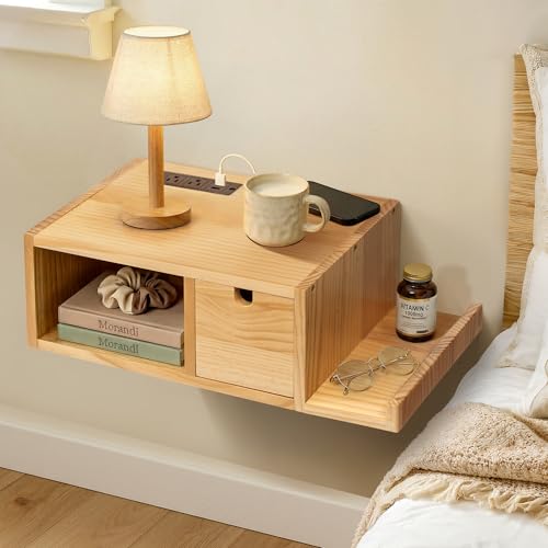 Wall Mounted Nightstand with Drawer
