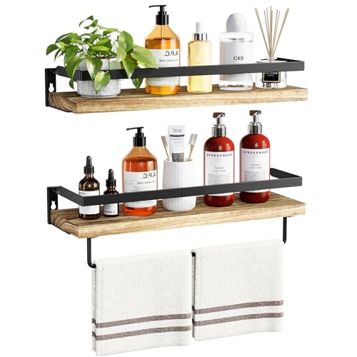 Wall-Mounted Hanging Racks with Towel Rod
