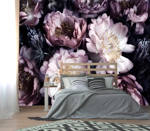 Floral Print Fabric Wallpaper