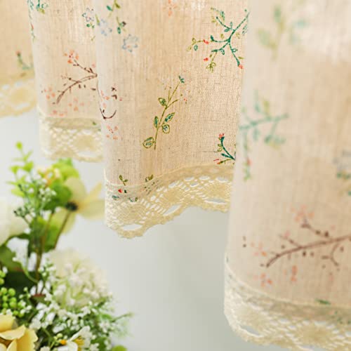 Classic Linen Valance with Floral Patterns