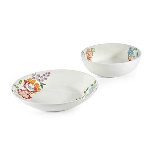 Colorful Floral Porcelain Serving Bowls