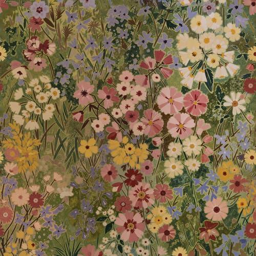 Floral Patterned Removable Wallpaper