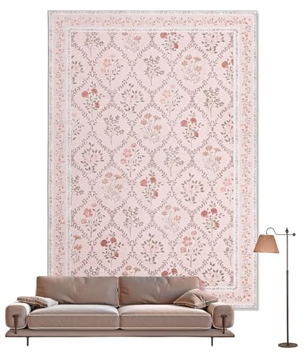 Floral Vintage-Inspired Nursery Rug