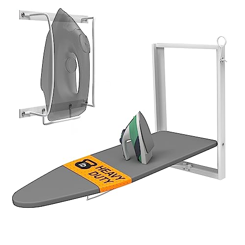 Fold-down ironing board