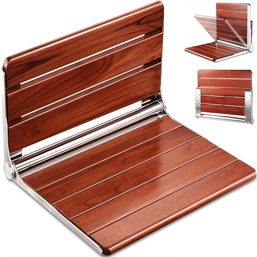 Shower Seat Made of Wood That Folds