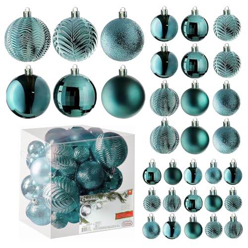 Forest Green and Teal Christmas Ornaments