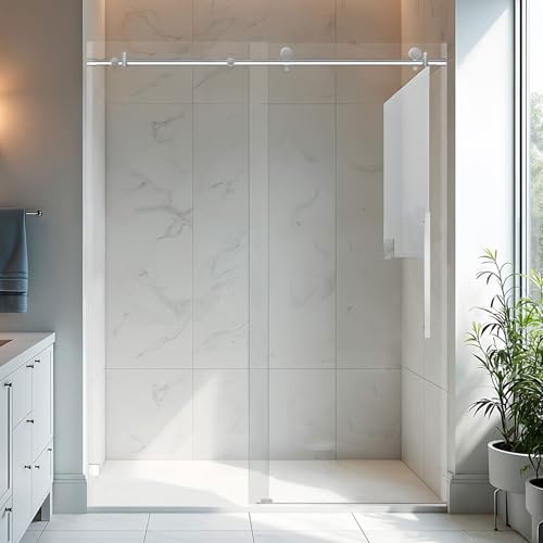 Unbordered Glass Shower Panel