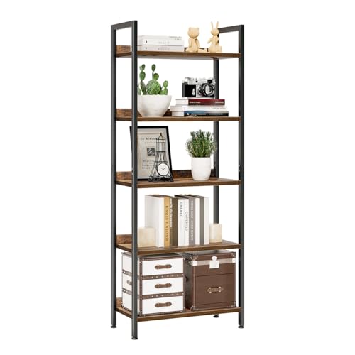 Freestanding Metal and Wood Shelf