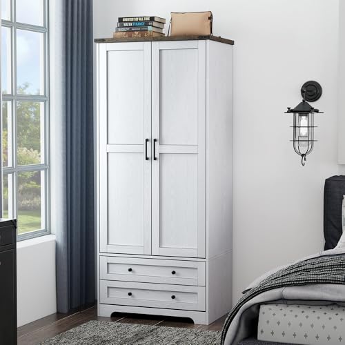 Freestanding Wardrobe with Shelves