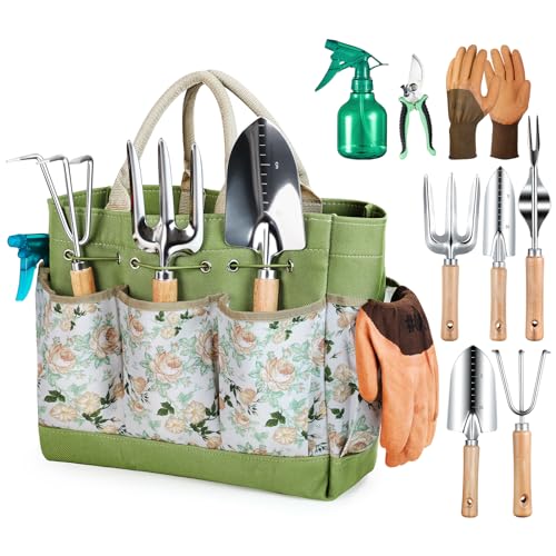 Garden Tool Set with Tote Bag