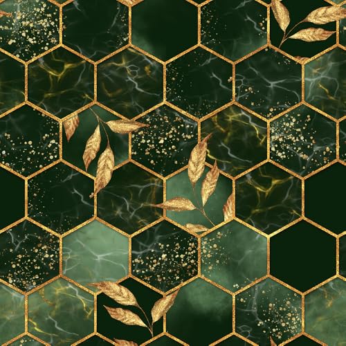 Geometric Black and Green Wallpaper