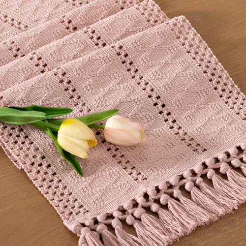 Geometric Pattern Cotton Table Runner
