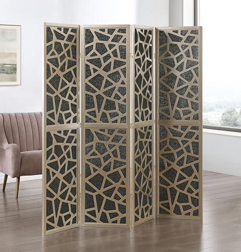 Folding Screen with Geometric Cutouts