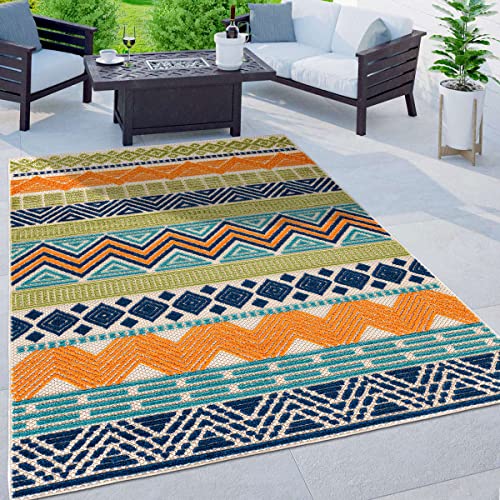Vibrant Geometric Outdoor Rug