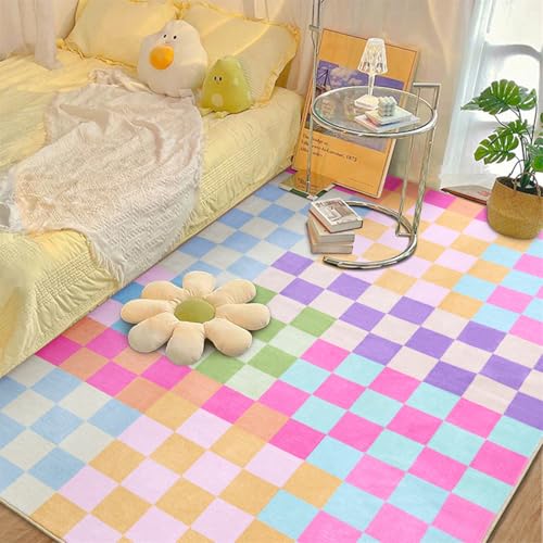 Geometric Pastel Washable Rug