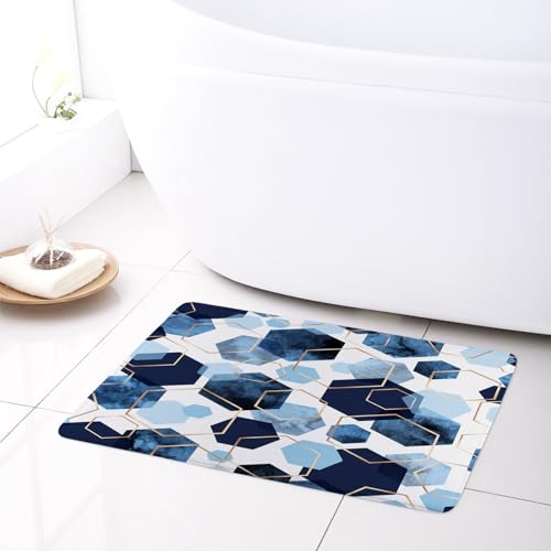Geometric Patterned Bathroom Rug