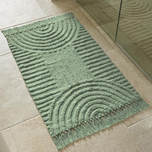 Geometric Patterned Cotton Rug