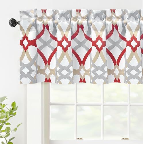 Geometric Pattern Valance for Sliding Doors