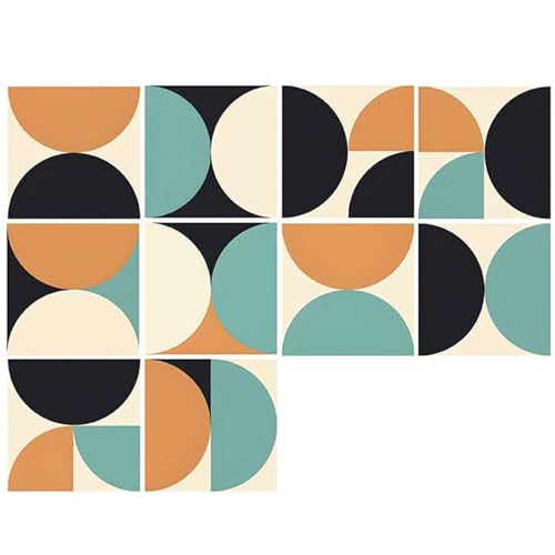 Vinyl Floor Stickers with Geometric Design