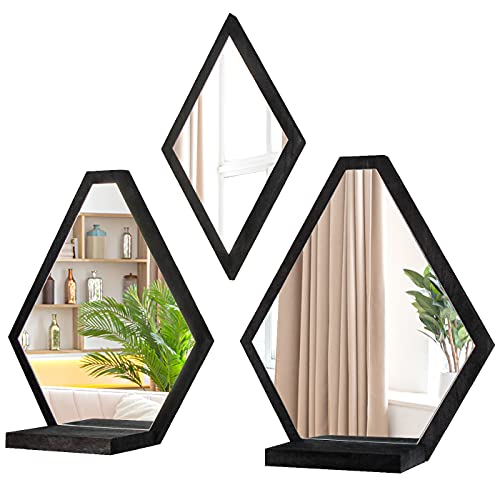 Set of Geometric Wall Mirrors