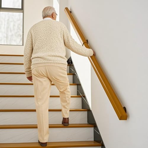 Wooden Stair Railing with Intricate Geometric Patterns