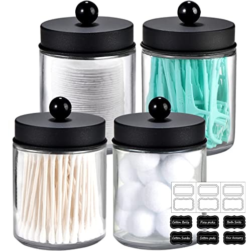 Glass Bathroom Storage Bottles with Covers