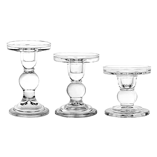 Decorative Glass Candle Holders Set
