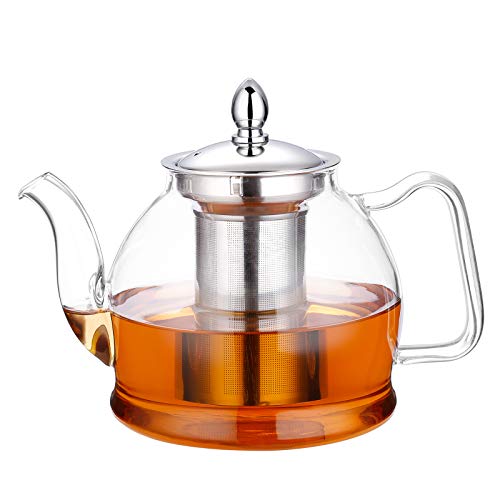 Clear Glass Tea Server with Filter
