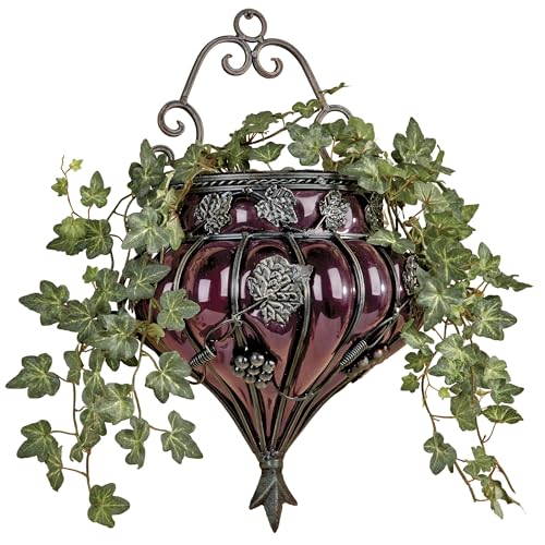 Glass Vase with Metal Accents