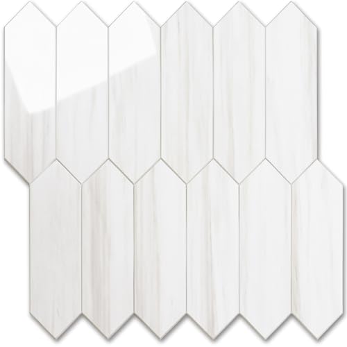 Glossy White Mosaic Tile Sheets
