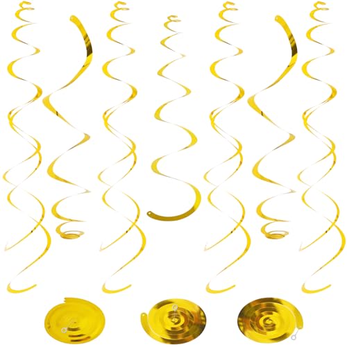 Gold Foil Hanging Swirls