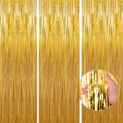 Gold Fringe Backdrop Curtains