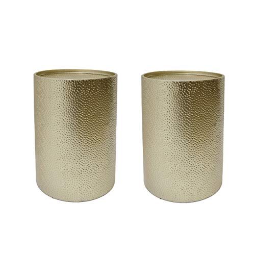 Gold Metal Geometric End Table