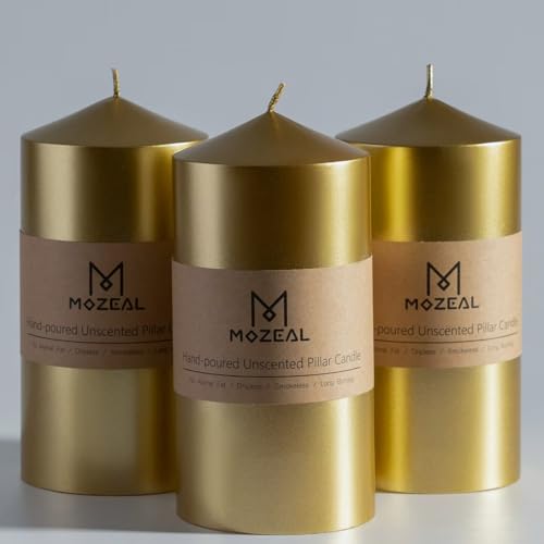 Gold Pillar Candles