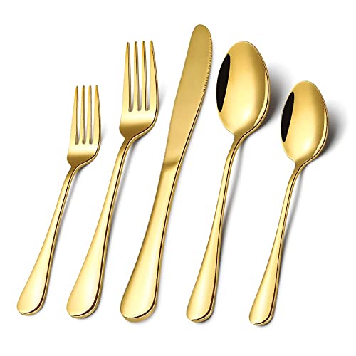 Gold Plated Serving Spoon Set