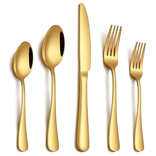 Gold Polished Stainless Steel Cutlery Set