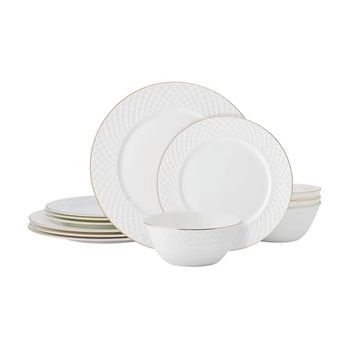 Elegant Gold Rim Dinnerware Set