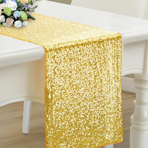 Gold Sequin Table Runner