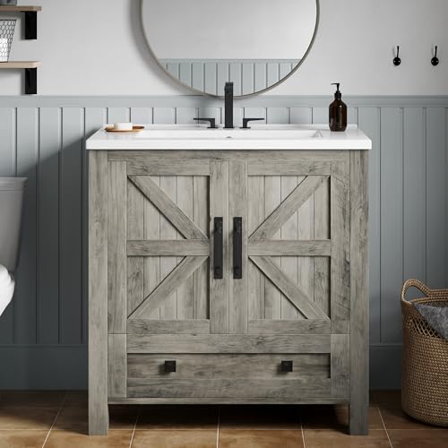 Luxury Gray Vanity Cabinet