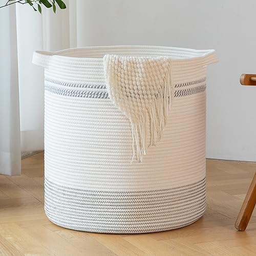Gray and White Laundry Baskets