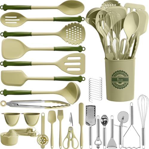 Set of Green Kitchen Utensils