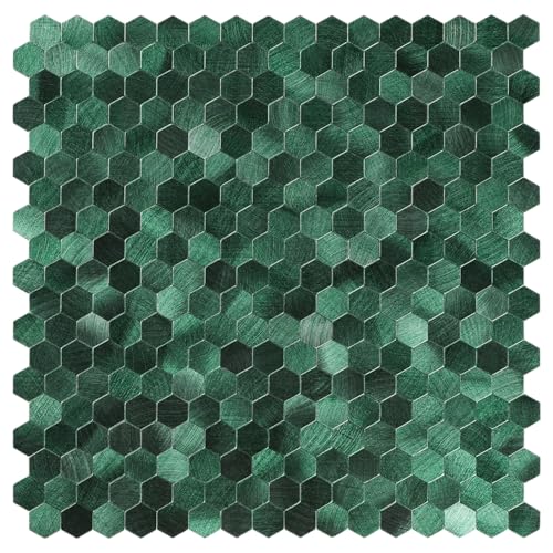 Green Metallic Tile Surround