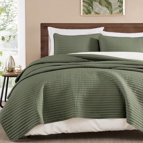Green Quilted Bedspread