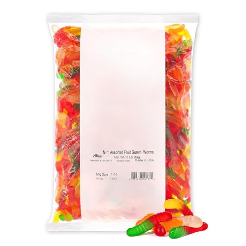 Assorted Gummy Worms for Cocktails